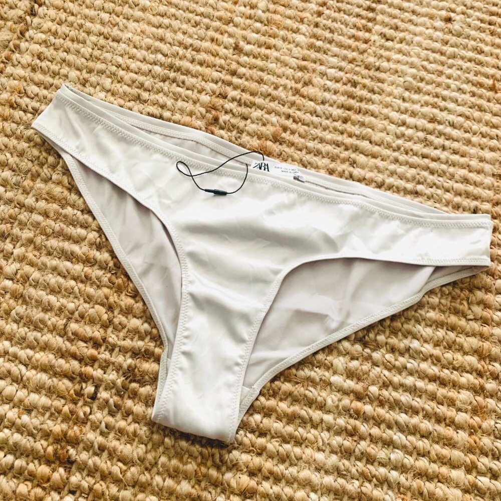 New Zara Lingerie Satin Nude Underwear Silk Panty Underwear